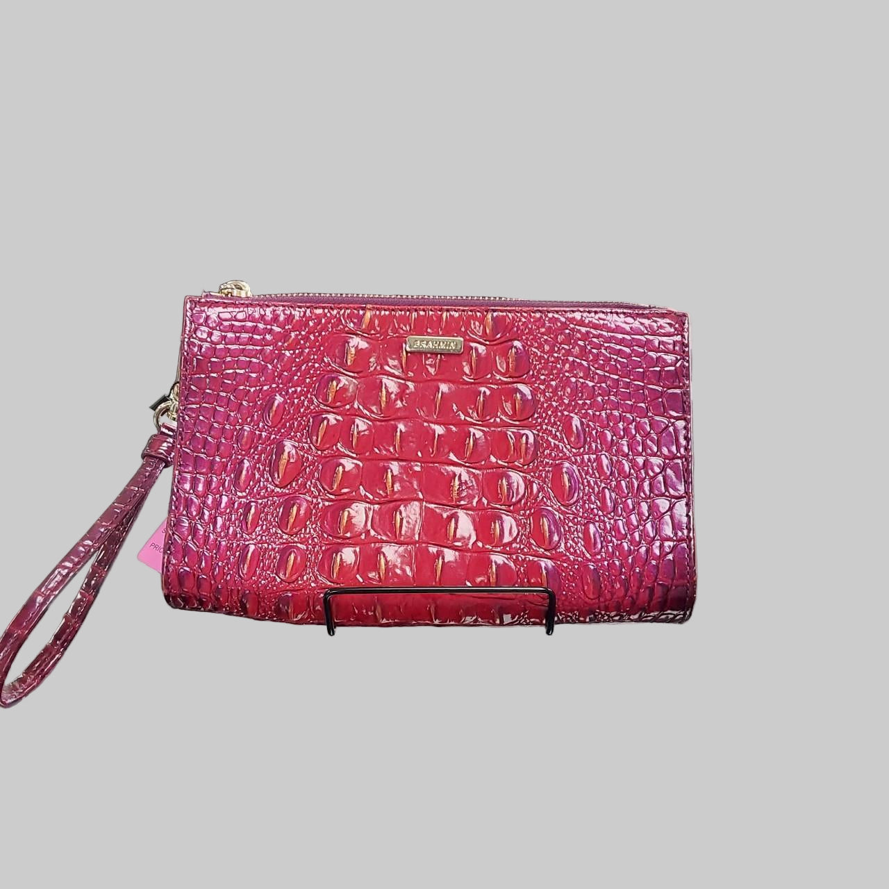 Brahmin Pink and Red Wristlet