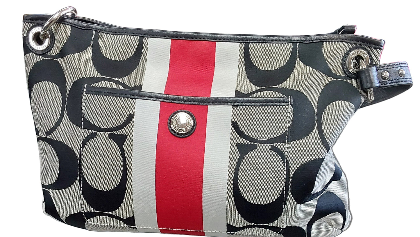 Coach bag gray and red