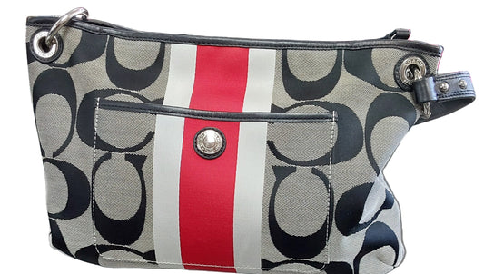 Coach bag gray and red